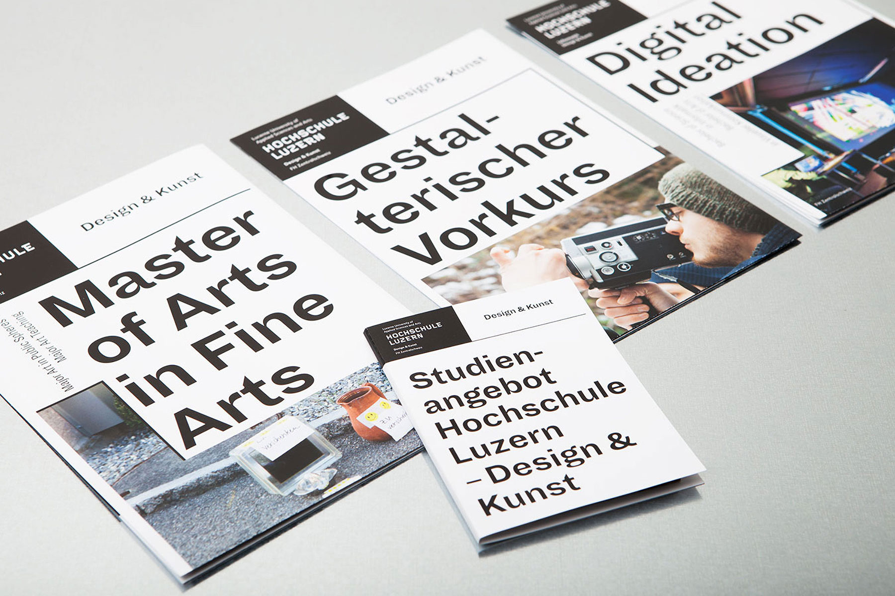 Hochschule Luzern Design und Kunst Angebotsflyer Corporate Publishing