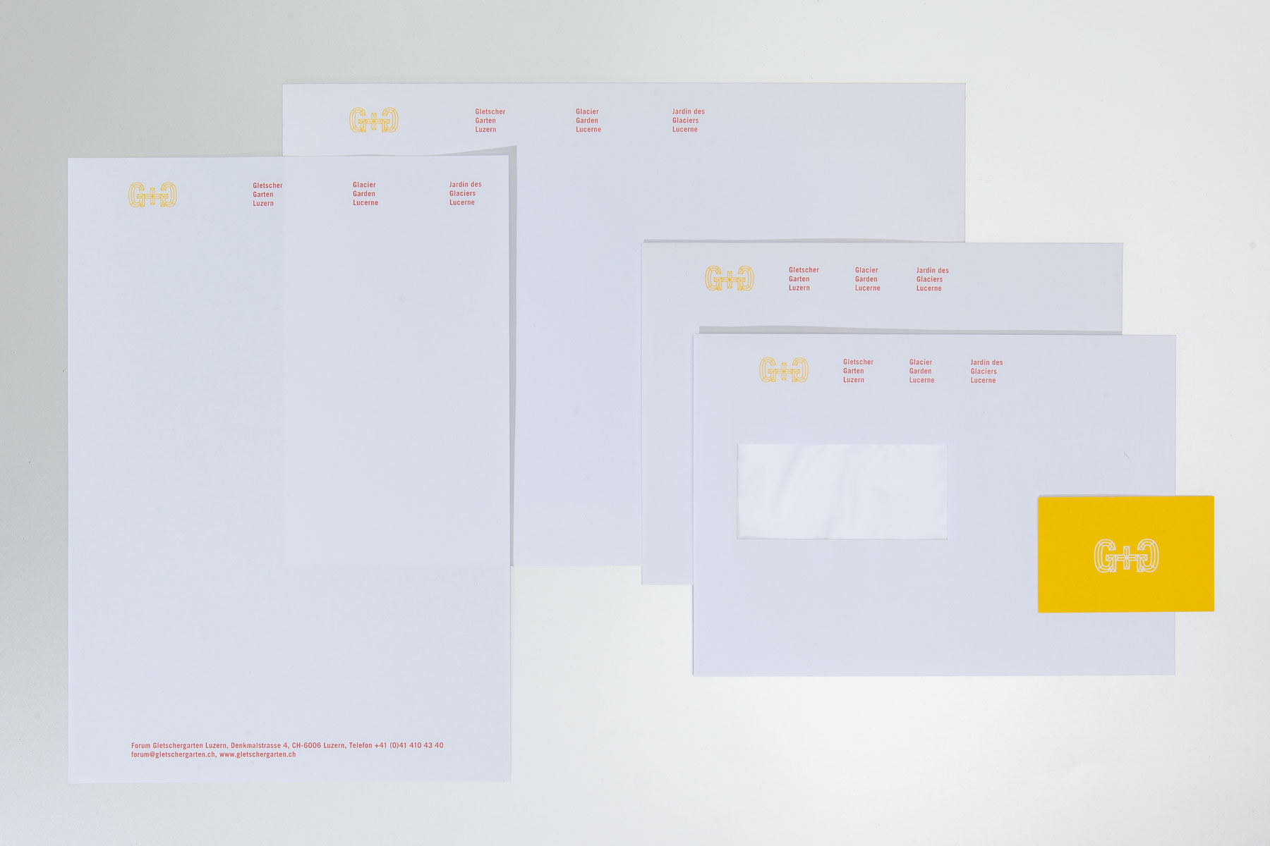 Gletschergarten Briefschaften Corporate Design